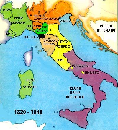 Risultati immagini per l'italia nel 1850